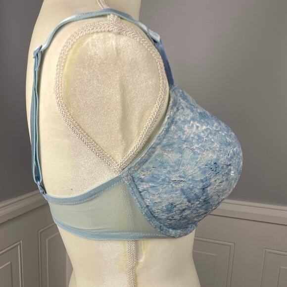 Victoria's Secret, Size 36DDD, Light Blue Push-Up Bra, Convertible, Lace, EUC - Picture 4 of 8